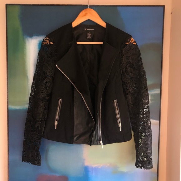 INC International Concepts Jackets & Blazers - INC International Concepts moto lace crochet jacket